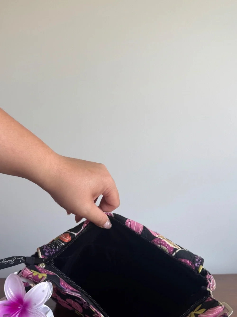 Vera Bradley Crossbody and Wallet Pirouette Pink Retired Floral Matching Set